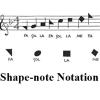Picture of shape-note notation